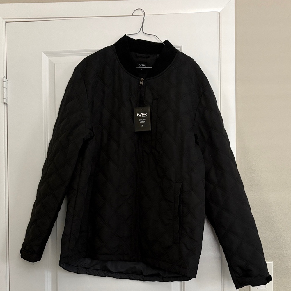 Mack Russo Black Quilted Bomber Jacket